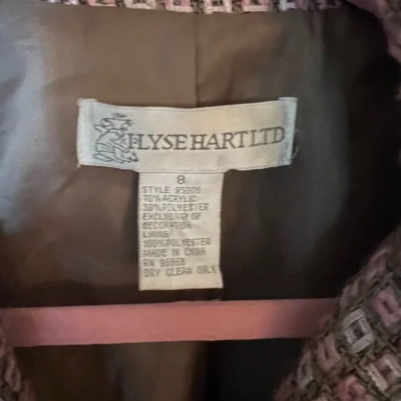 VINTAGE CHANEL-LIKE WOMENS JACKET SIZE 8 - Picture 4 of 5